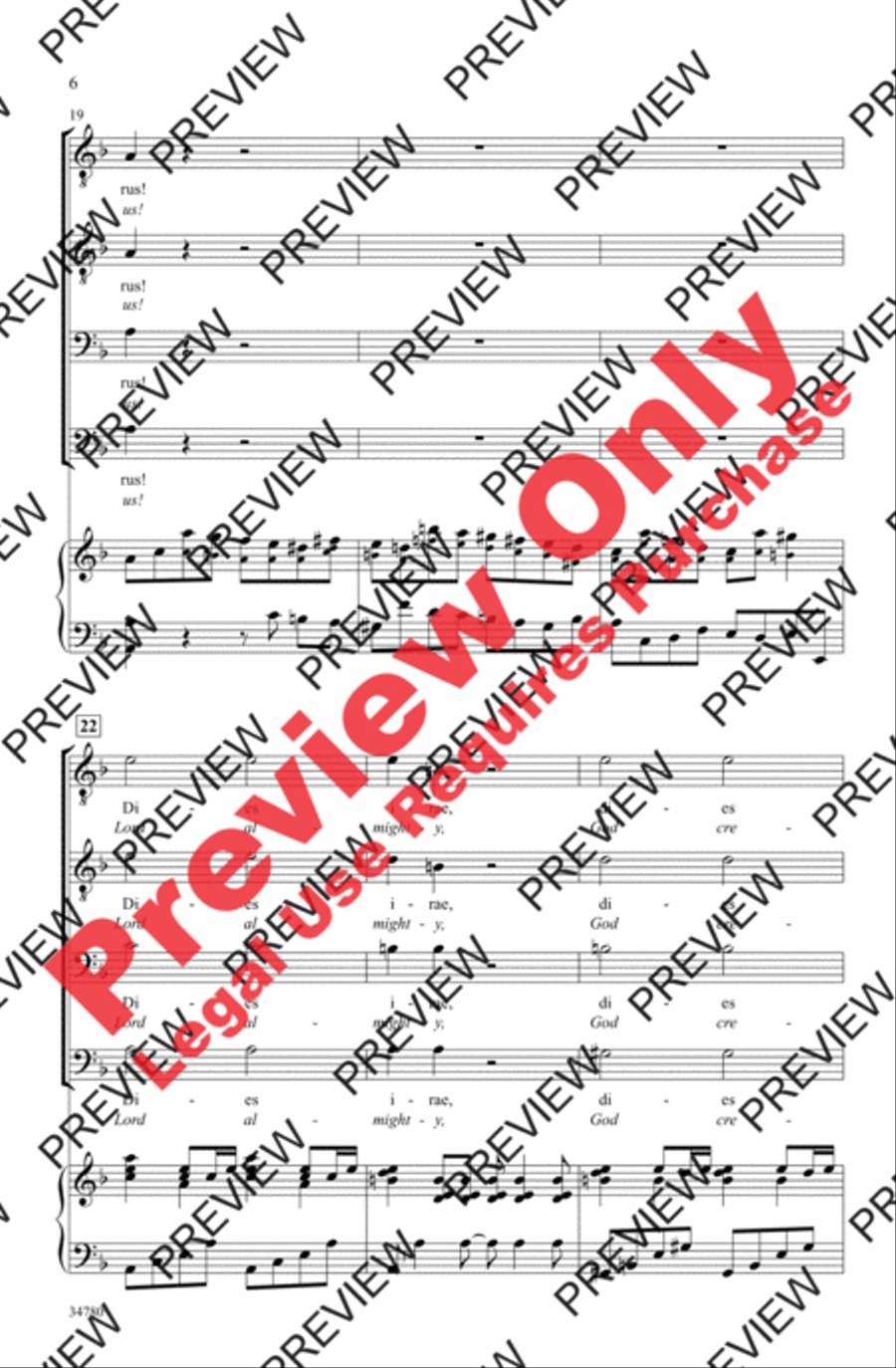 Dies Irae (from Requiem) Men's Choir scores gallery preview page 6