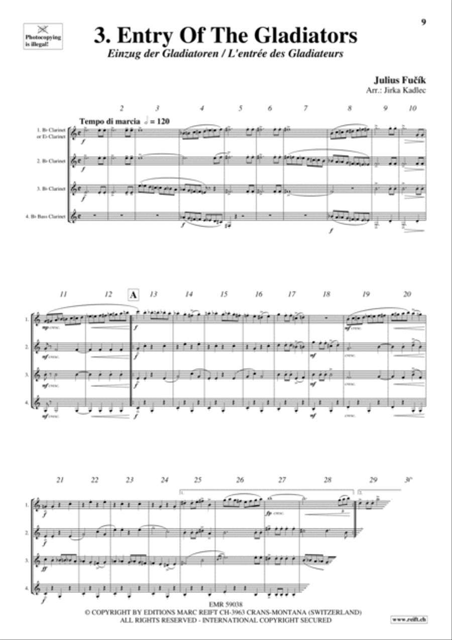 Clarinet Quartet Collection Volume 1 Clarinet Quartet scores gallery preview page 5