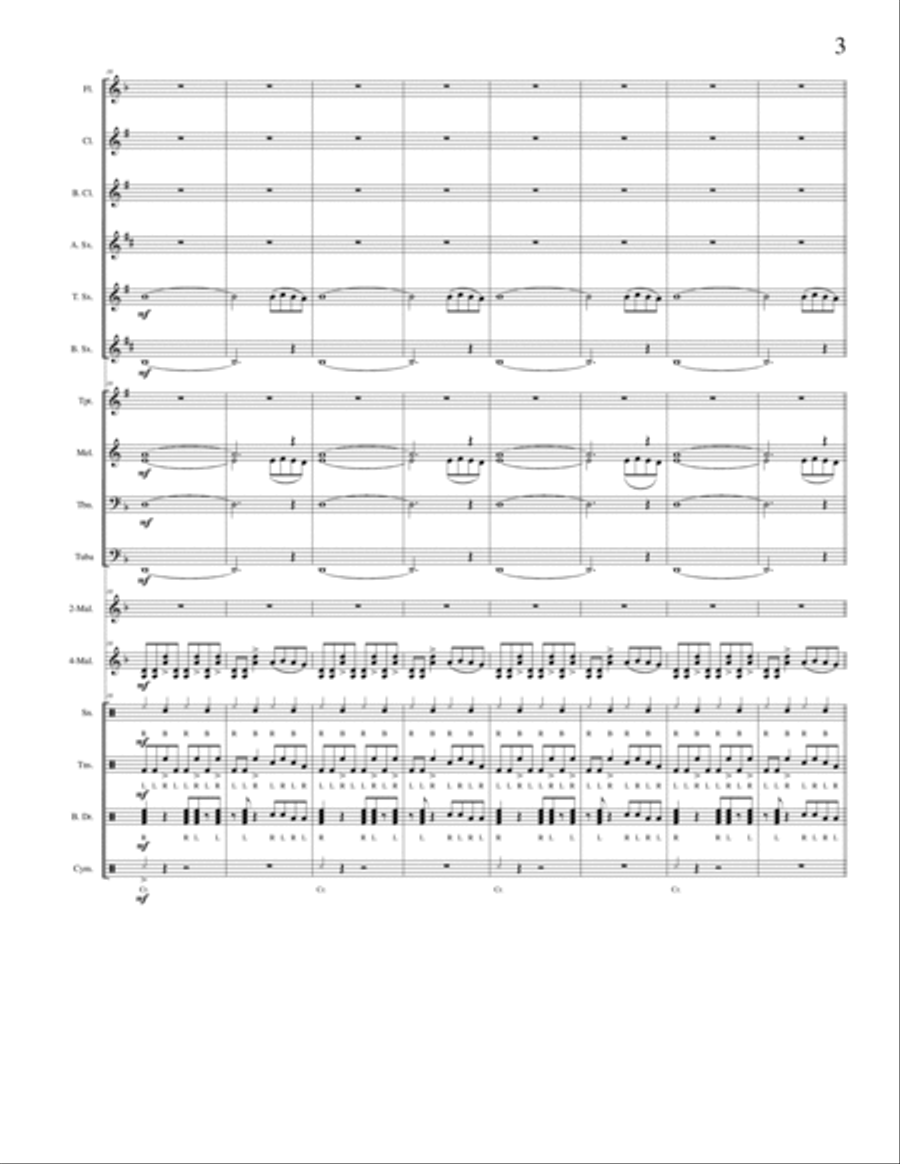 Creeping Death Marching Band scores gallery preview page 3
