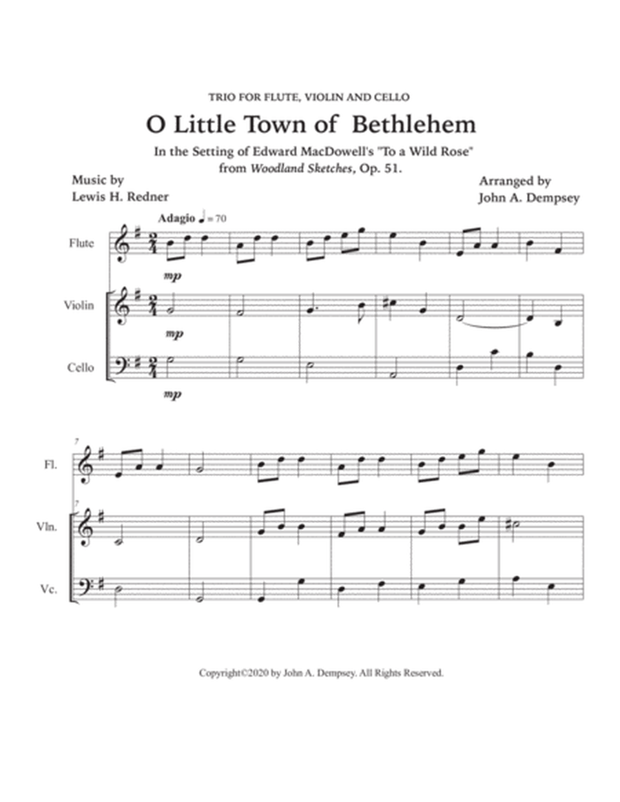 O Little Town of Bethlehem (Trio for Flute, Violin and Cello) image number null