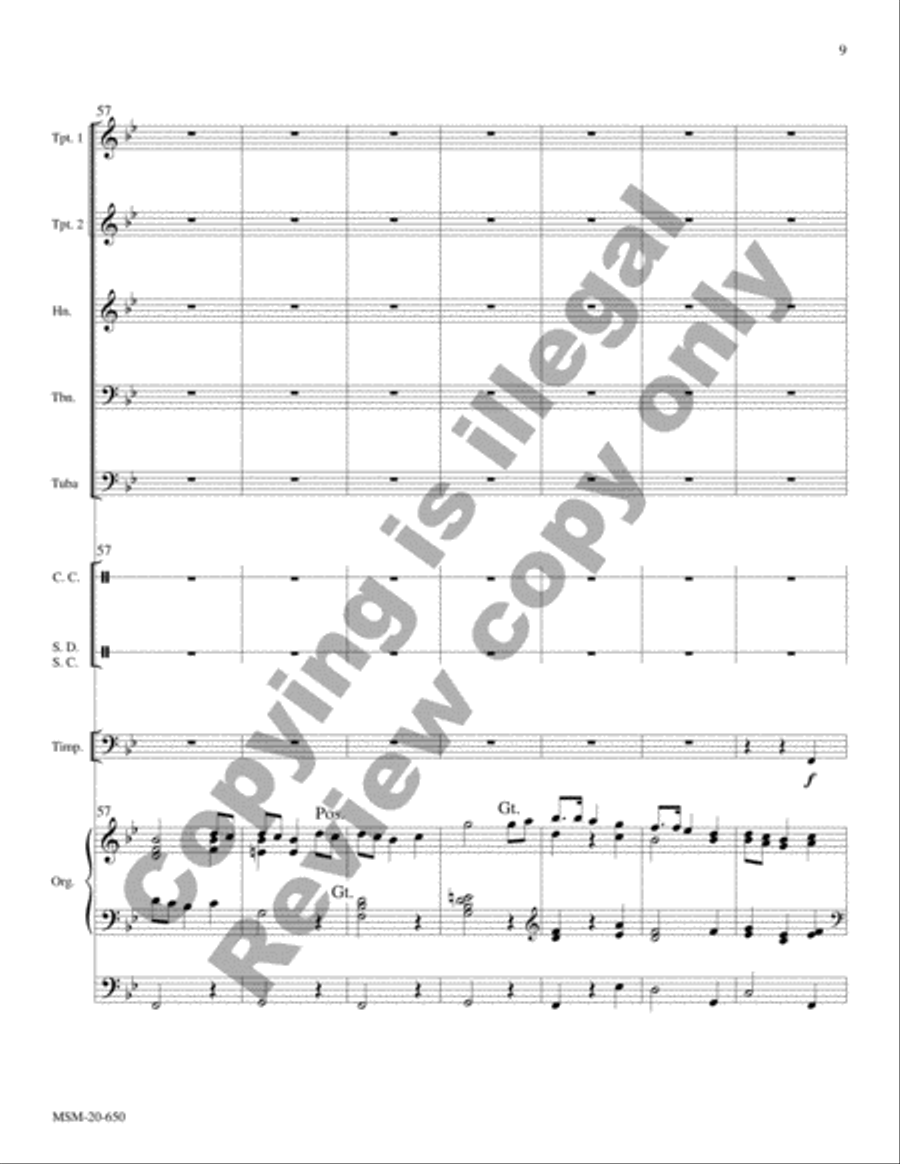 Fanfare On Thaxted Organ scores gallery preview page 6
