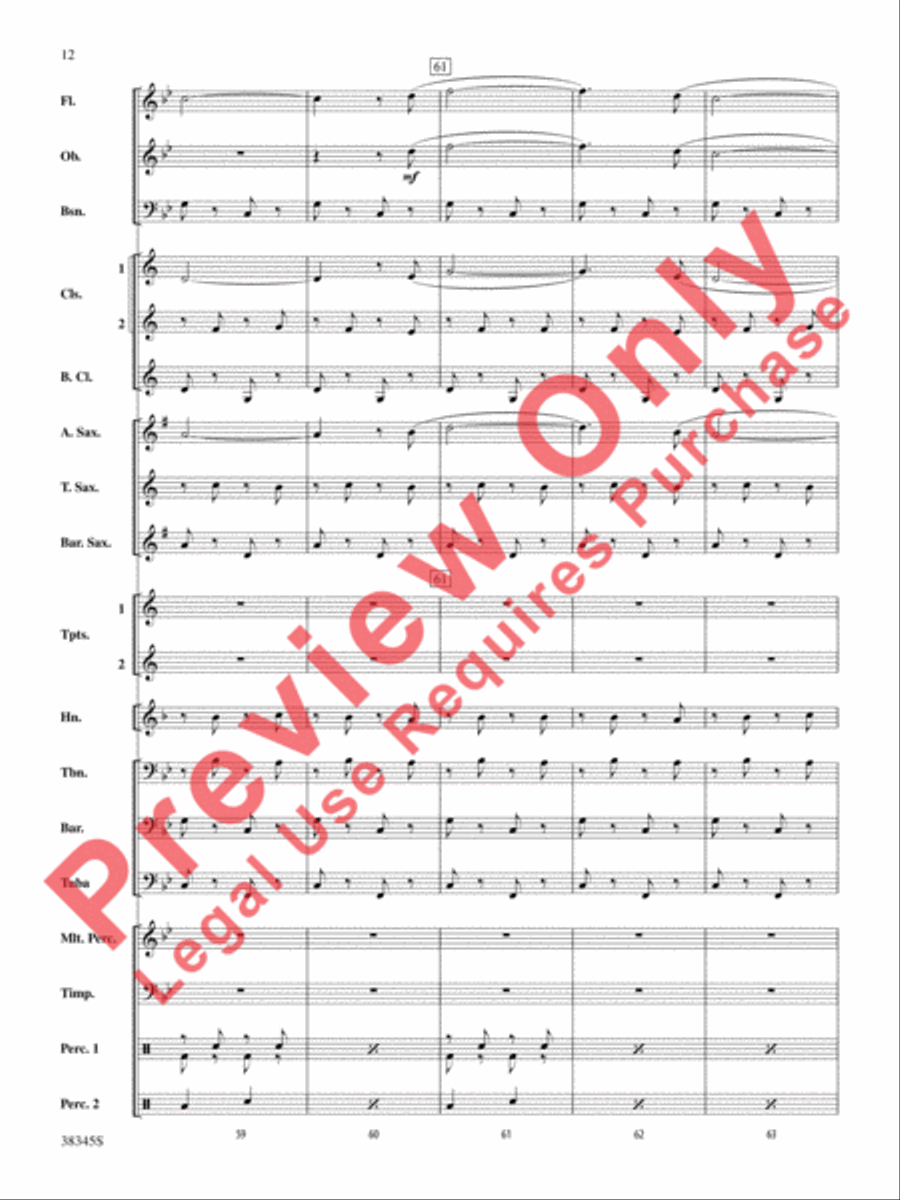 Grand Canyon Suite, Themes from Concert Band scores gallery preview page 13