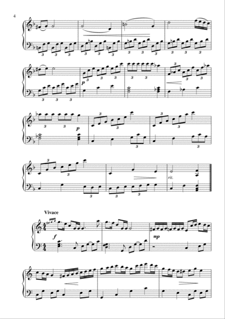 Sonatina in C Major, Op.9 Nr.1 Piano Solo scores gallery preview page 4