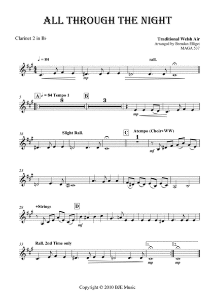 All Through The Night - Orchestra Score and Parts with SATB Choir PDF image number null