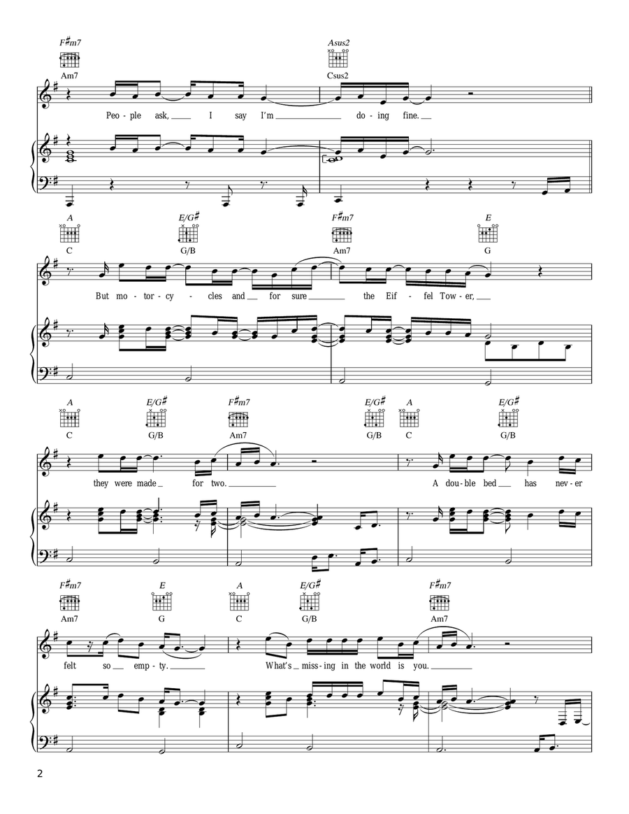 In Your Hands In Your Hands Piano, Vocal, Guitar scores gallery preview page 2