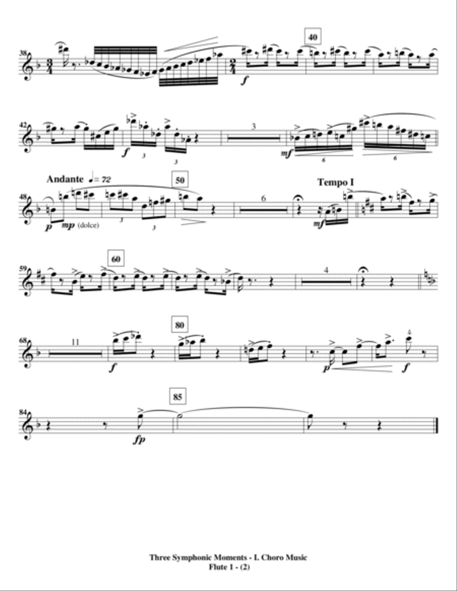 Three Symphonic Moments - I. Choro Music (Set of Parts) Full Orchestra scores gallery preview page 3