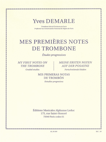 Mes Premieres Notes De Trombone (trombone Solo)
