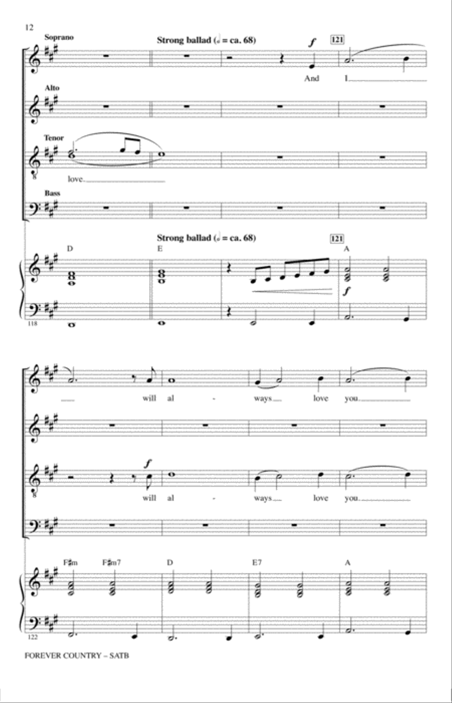 Forever Country 4-Part scores gallery preview page 11