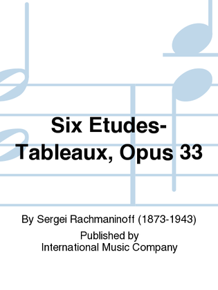 Book cover for Six Etudes-Tableaux, Opus 33