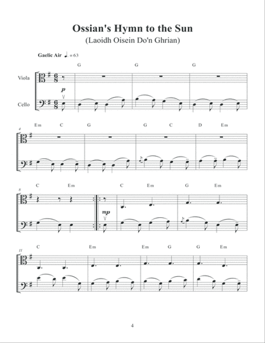 Scottish Airs and Dances for Viola & Cello (or Solo Viola) Cello scores gallery preview page 5