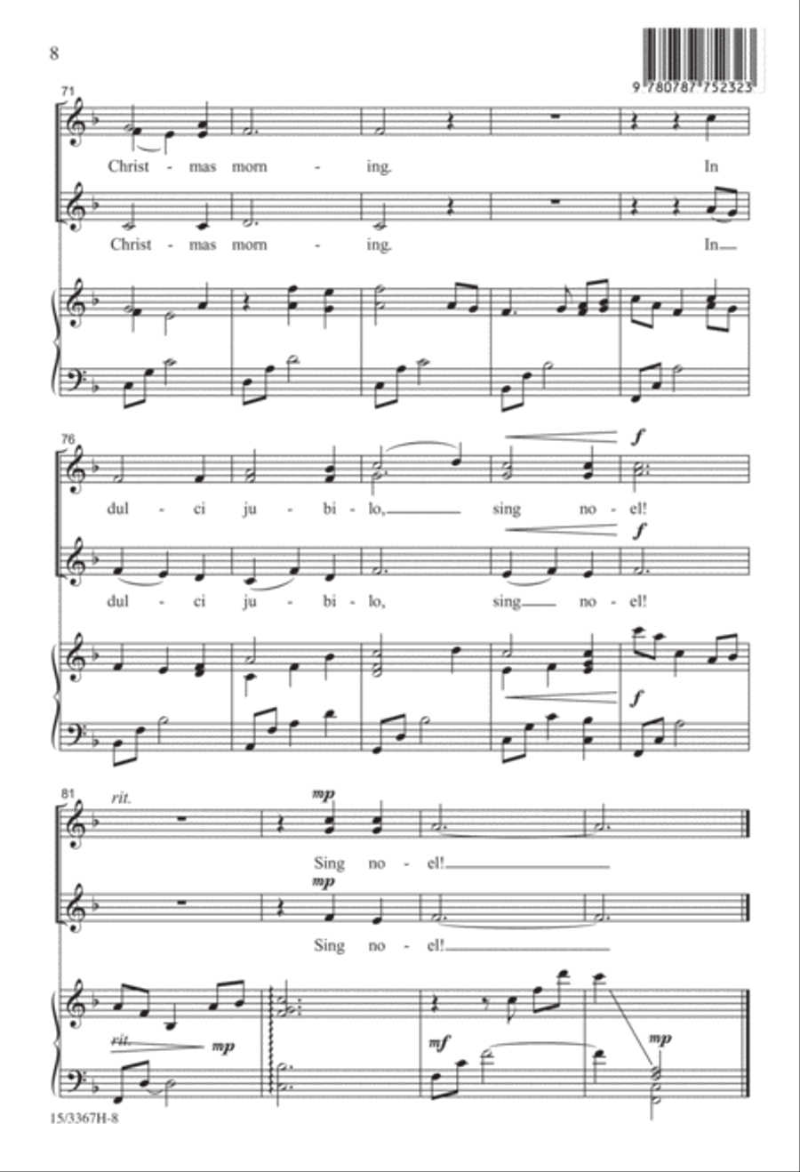 A Carol Tapestry SSA scores gallery preview page 8