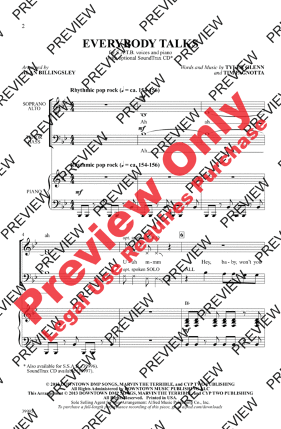 Everybody Talks 4-Part scores gallery preview page 2