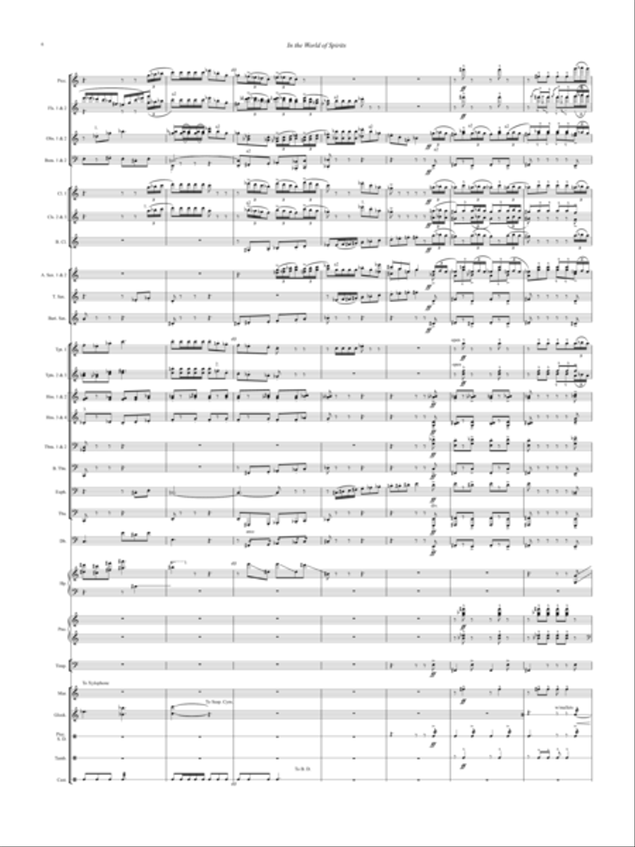 In the World of Spirits Concert Band scores gallery preview page 6