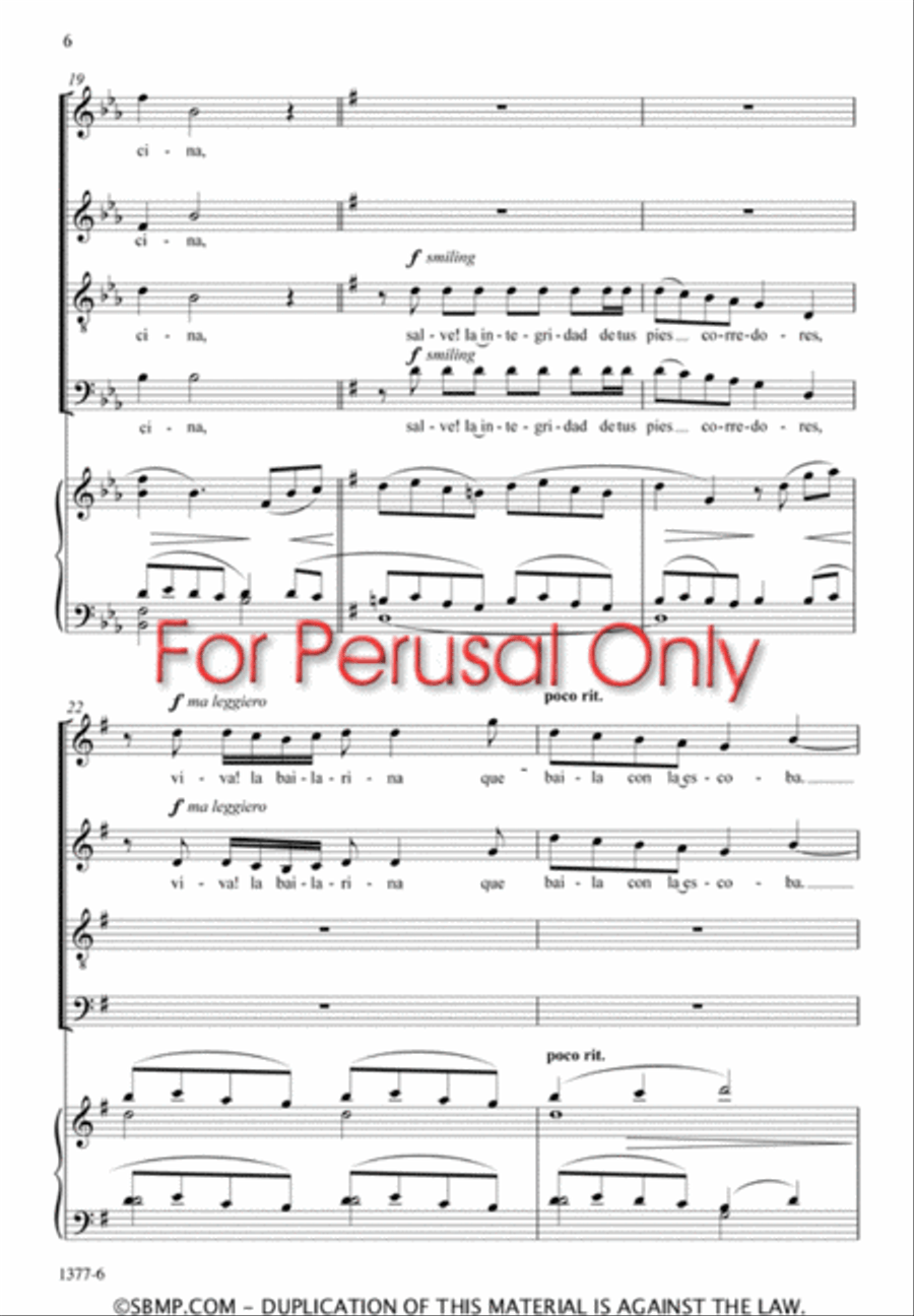 Tu sangre en la mia - SATB Octavo 4-Part scores gallery preview page 5