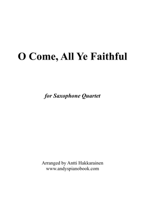 Book cover for O Come, All Ye Faithful - Saxophone Quartet