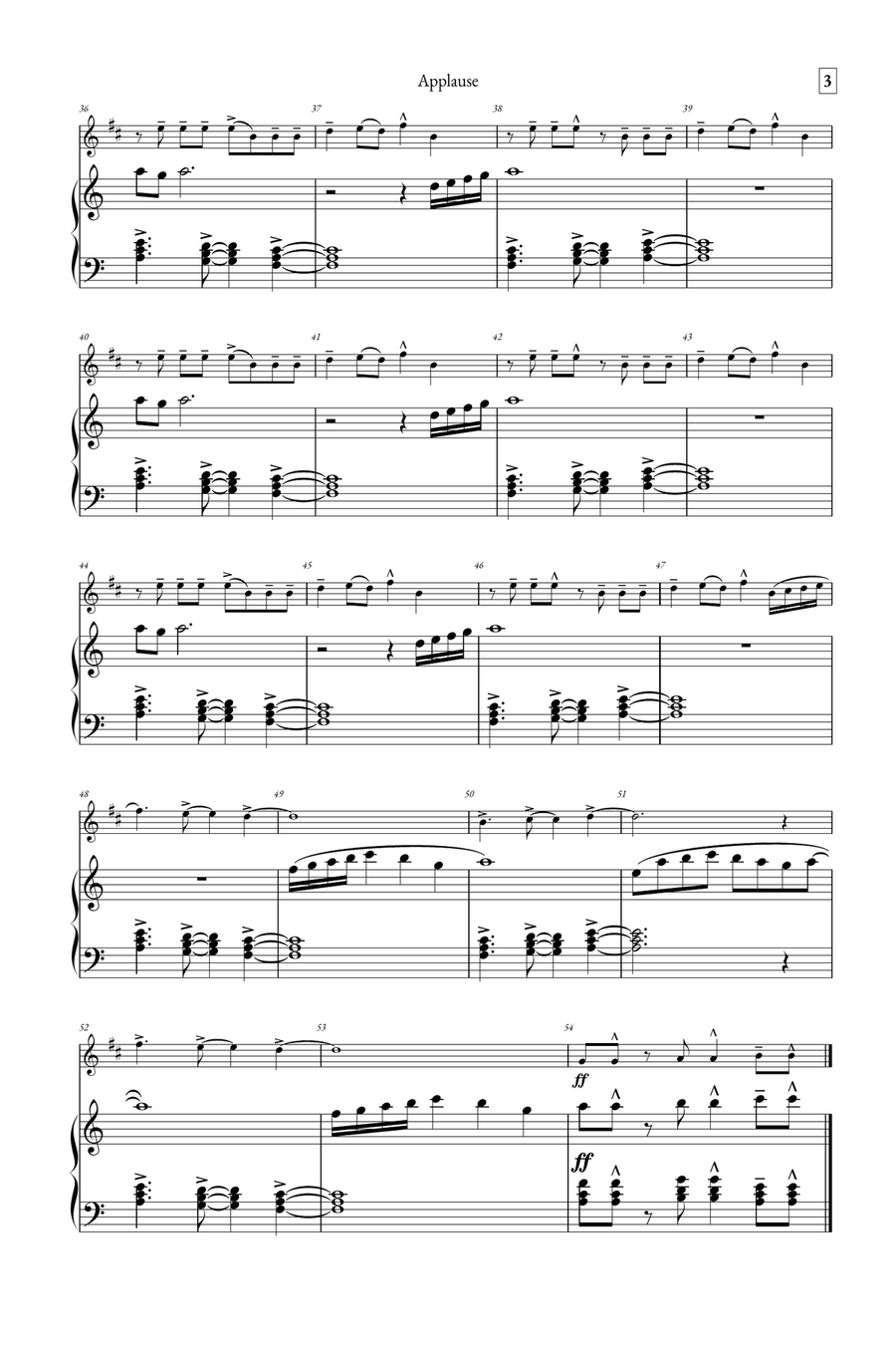 Applause B-Flat Trumpet scores gallery preview page 3