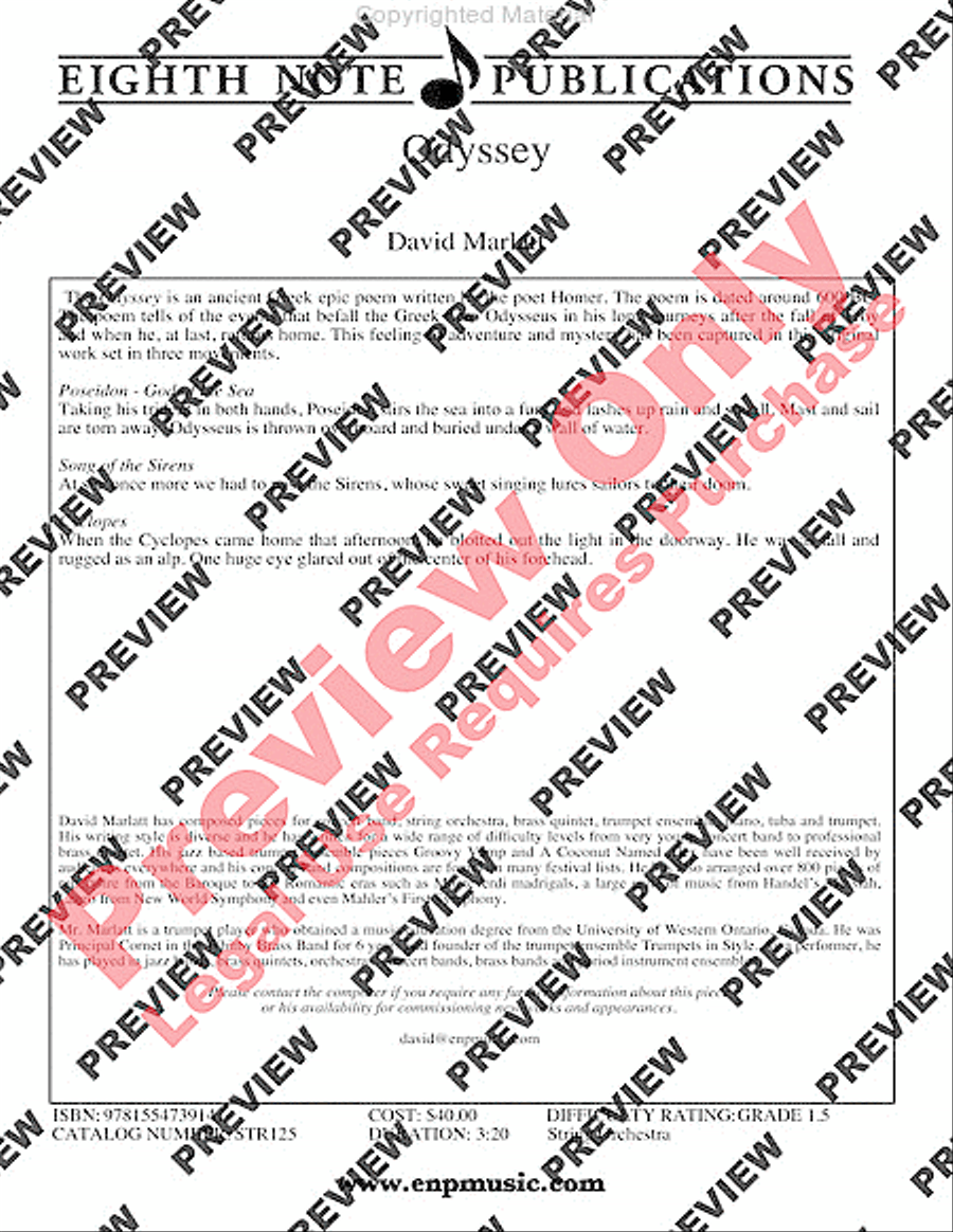 Odyssey Odyssey String Orchestra scores gallery preview page 3