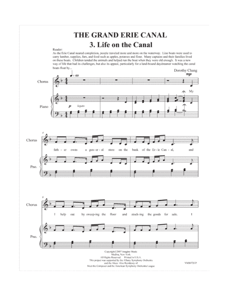 Life on the Canal (choral score) image number null