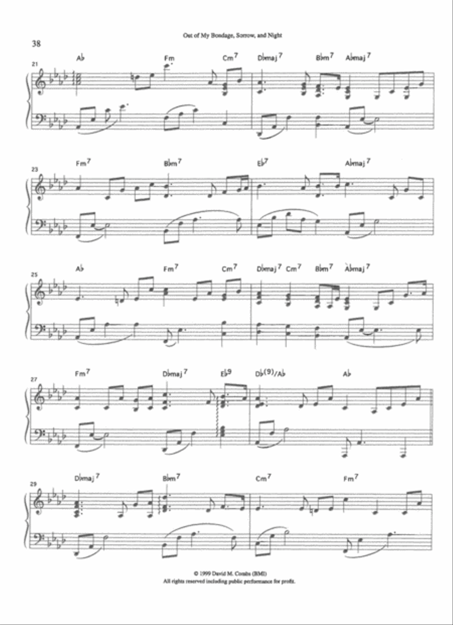 Out of My Bondage, Sorrow, and Night Piano Solo scores gallery preview page 3