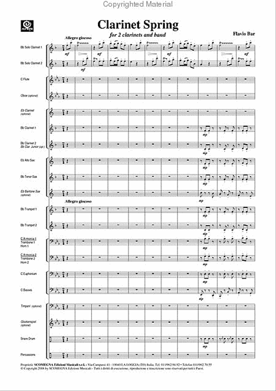 Clarinet Spring Concert Band scores gallery preview page 3