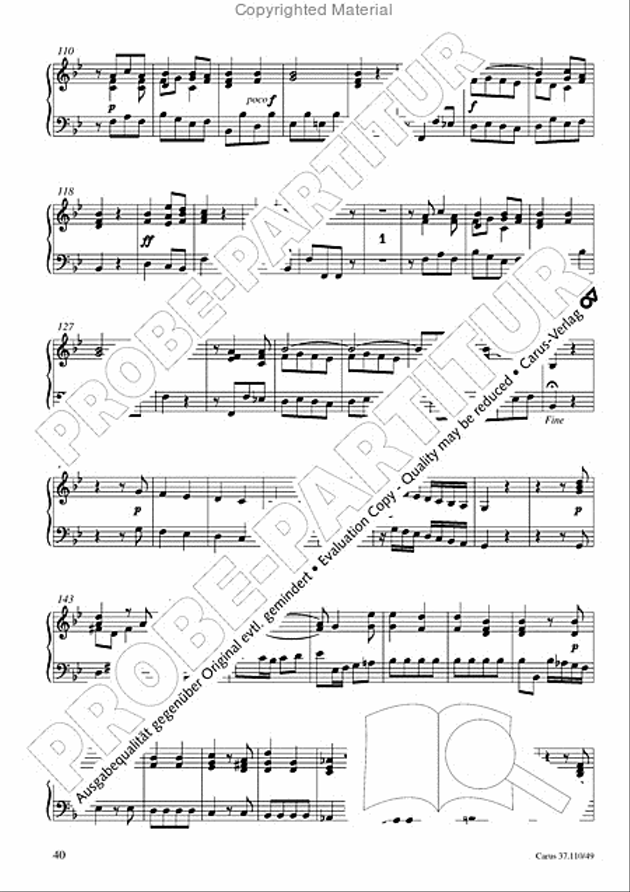 Markuspassion. Werkausgabe Reihe 1, Bd. 7 (Homilius) Organ scores gallery preview page 41