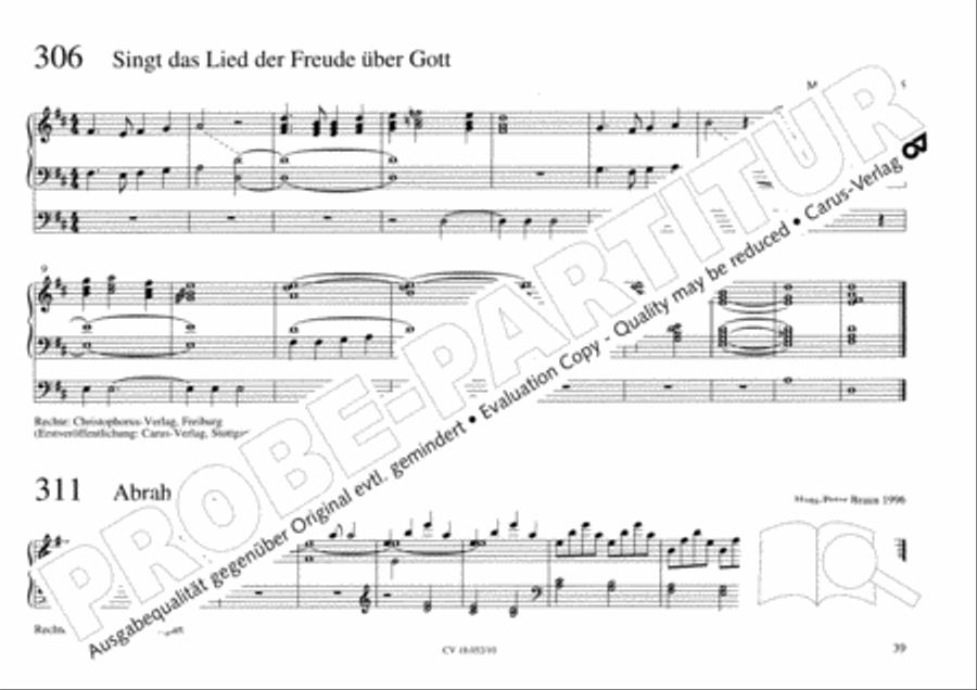 Esslinger Orgelbuch, Bd I-III Organ Solo scores gallery preview page 56