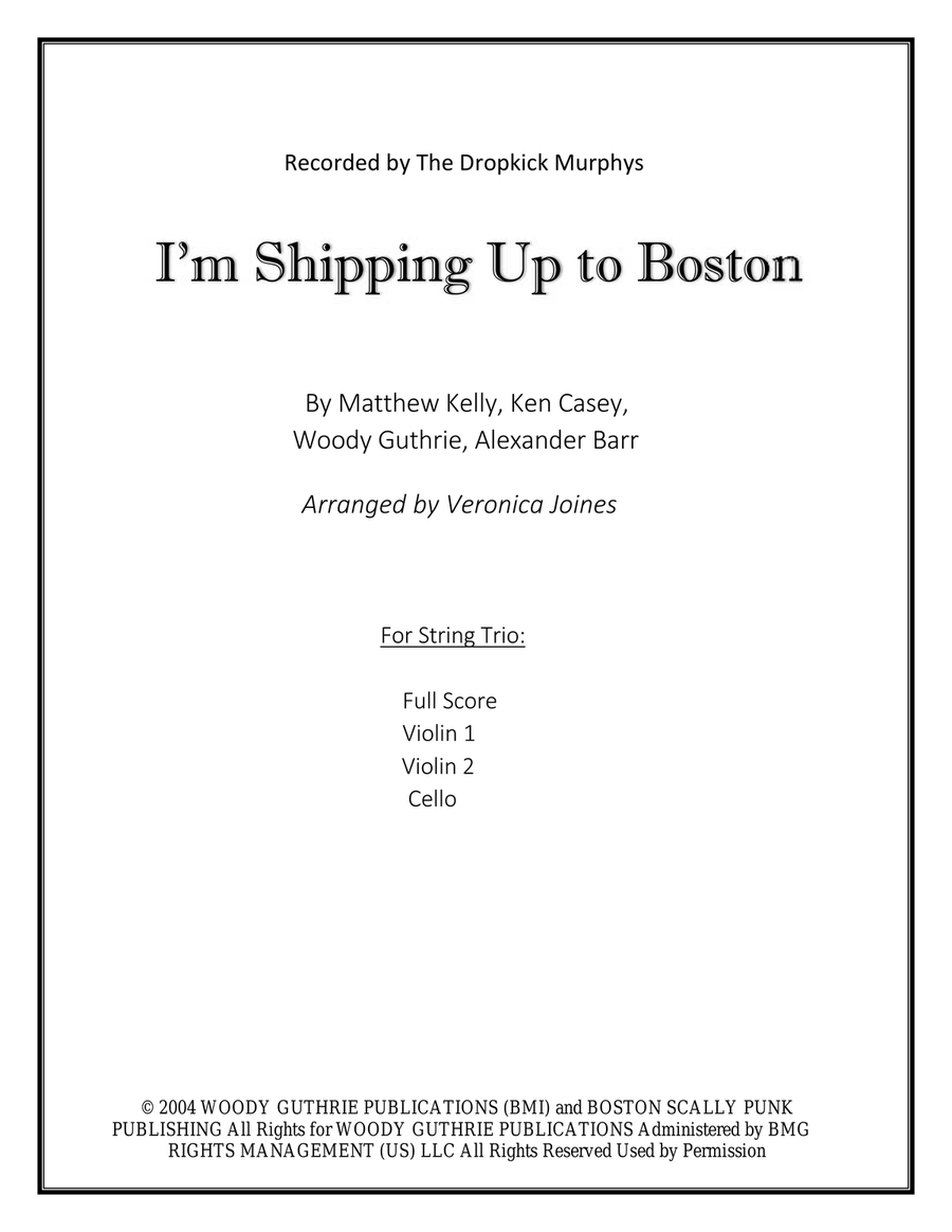 I'm Shipping Up To Boston String Trio scores gallery preview page 1