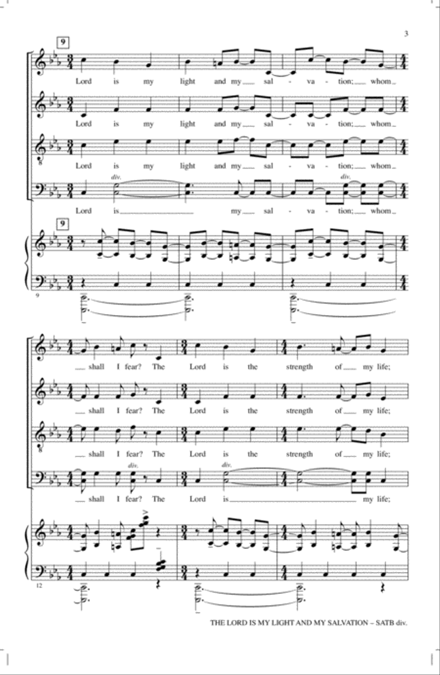 The Lord Is My Light And My Salvation 4-Part scores gallery preview page 2