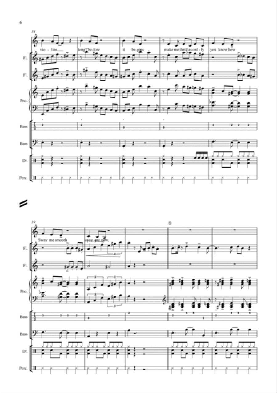 Sway (quien Sera) Jazz Ensemble scores gallery preview page 6