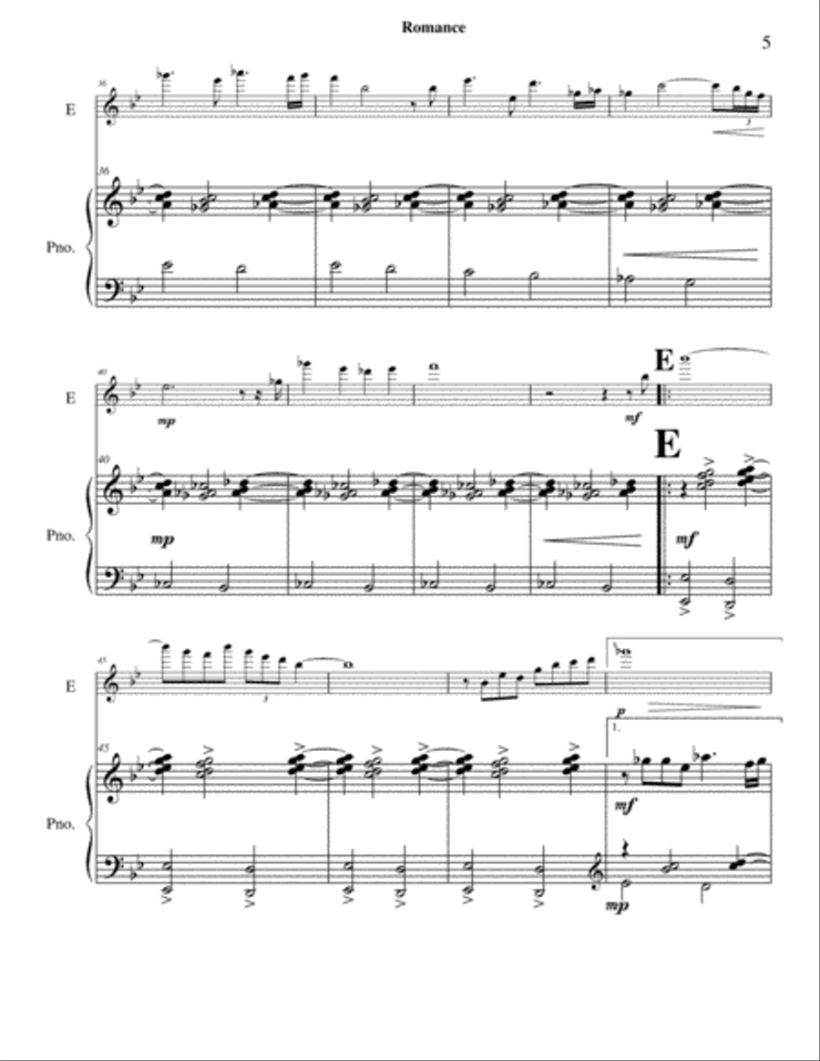 Two Romances Flute Solo scores gallery preview page 5
