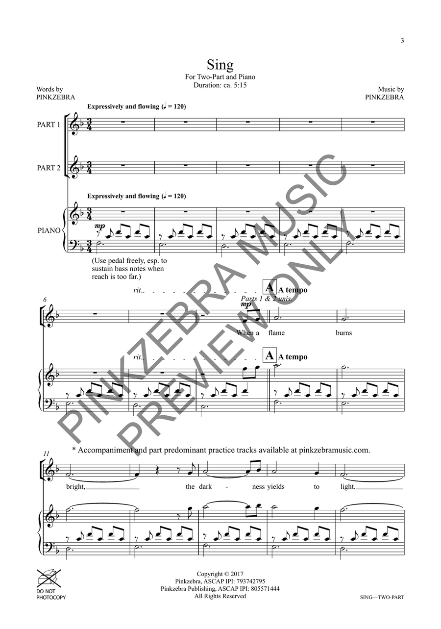 Sing (Two-Part) 2-Part scores gallery preview page 4