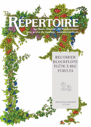 Book cover for Repertoire for the Recorder – Volume 2A