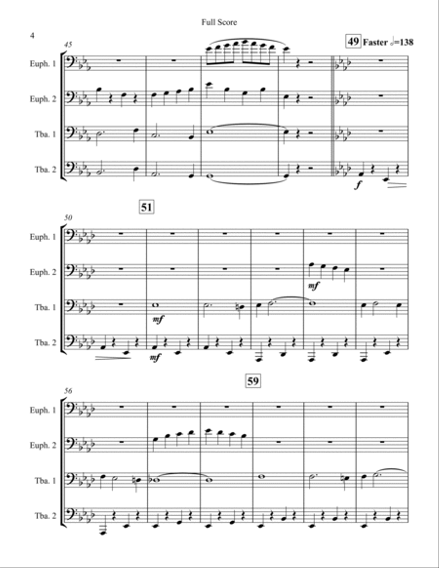 Beer Barrel Polka (roll Out The Barrel) Euphonium scores gallery preview page 4