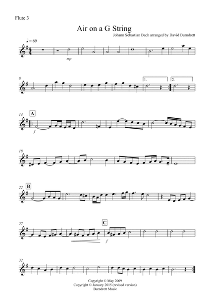 Air on a G String for Flute Quartet image number null