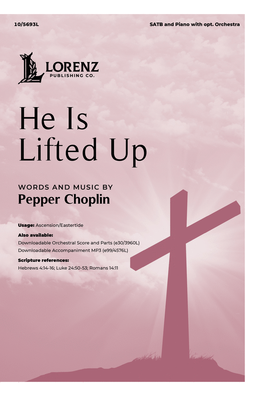 He Is Lifted Up 4-Part scores gallery preview page 1