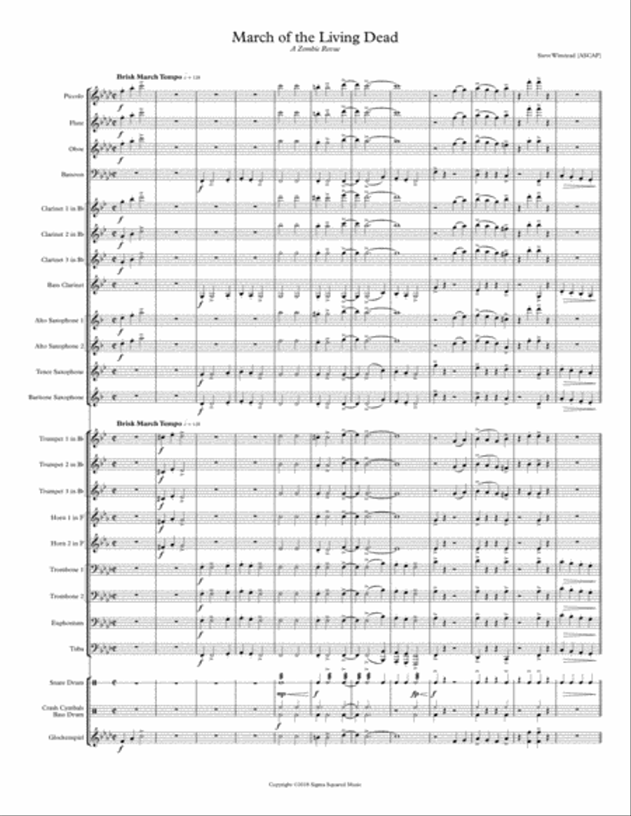 March of the Living Dead March of the Living Dead Concert Band scores gallery preview page 3