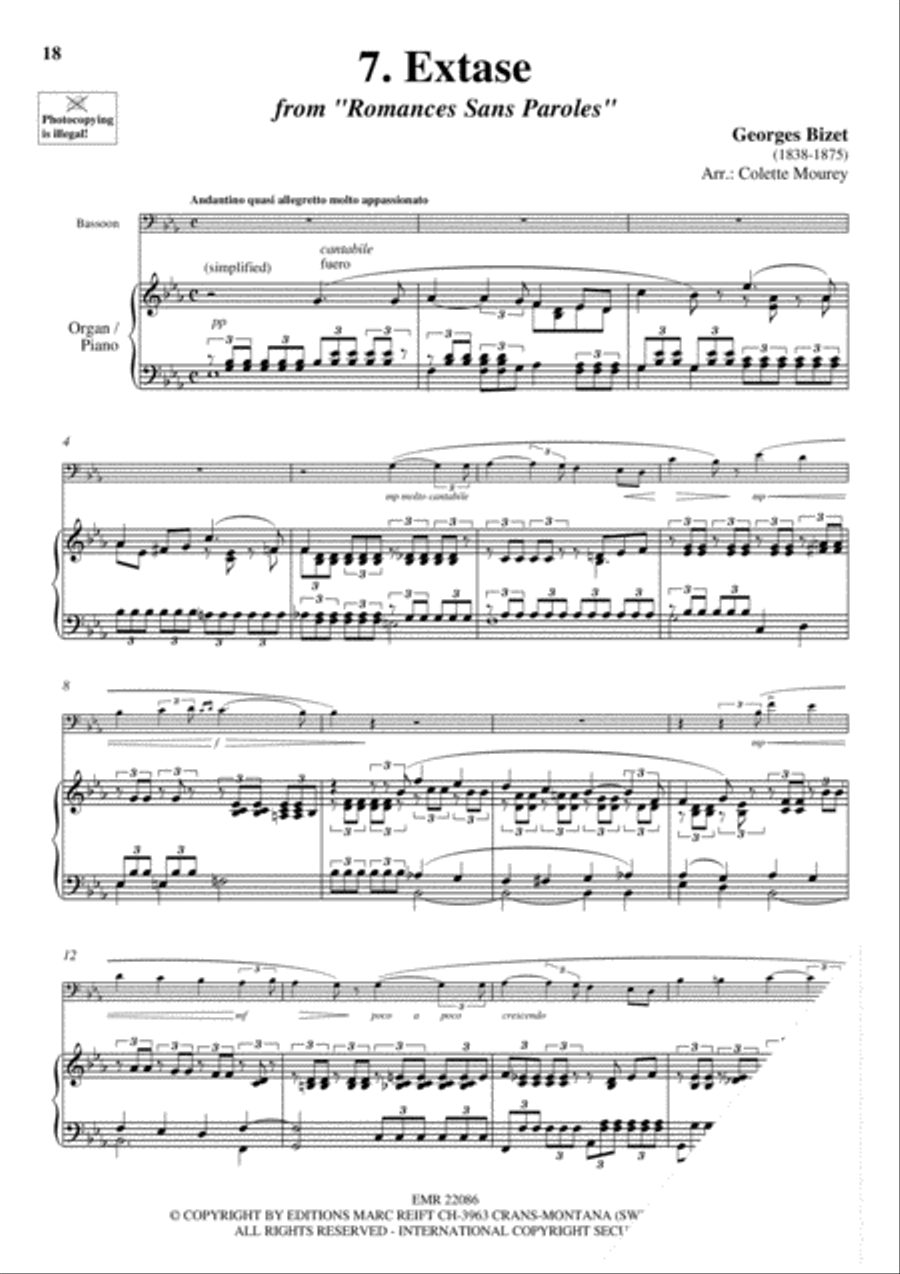 20 Greatest Meditations Bassoon Solo scores gallery preview page 9