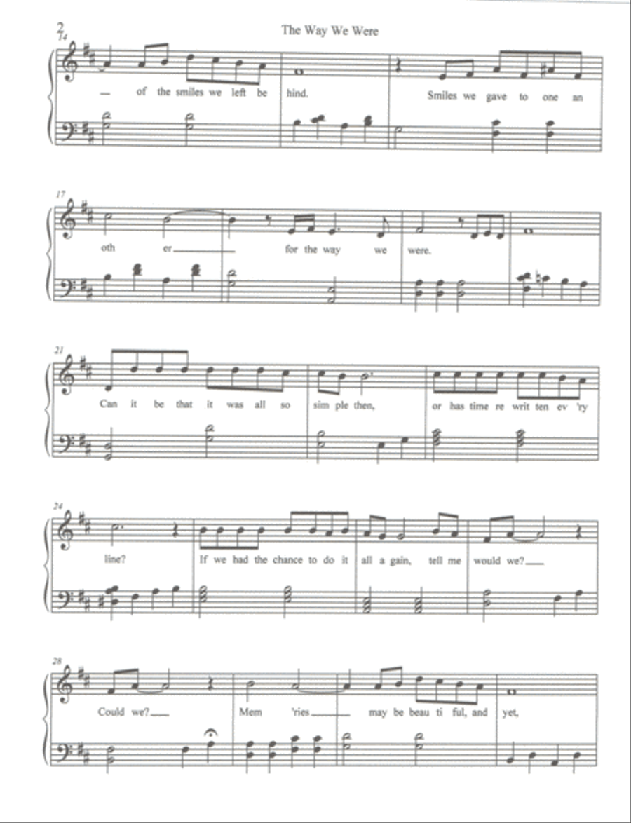 The Way We Were Small Ensemble scores gallery preview page 2
