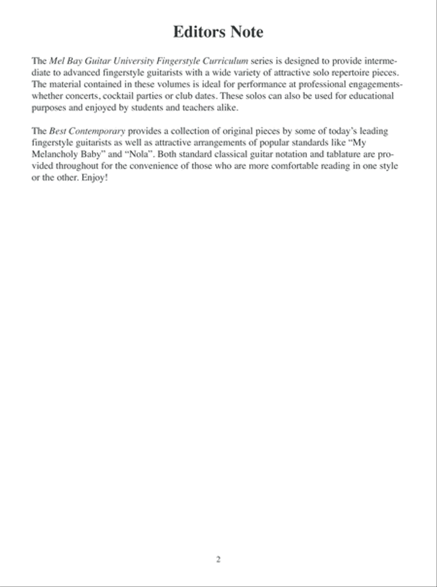 MBGU Fingerstyle Curriculum: Best Contemporary Solos Fingerpicking Guitar scores gallery preview page 4