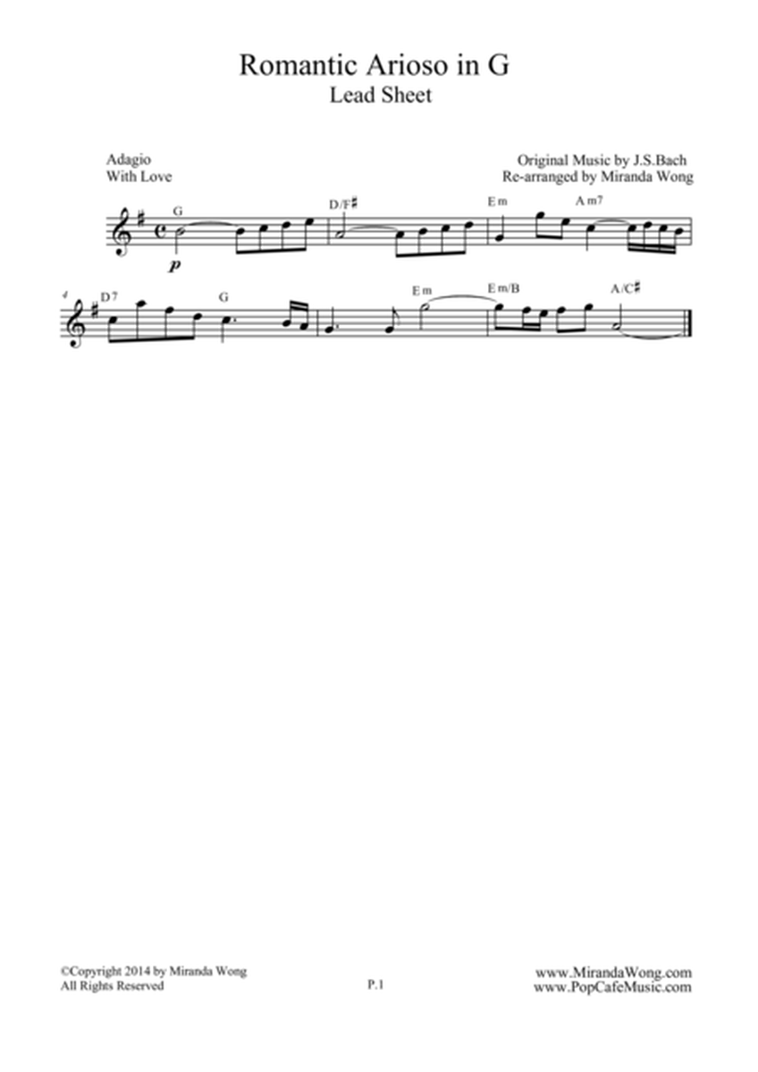 Romantic Arioso in G - Flute Solo (With Chords) image number null