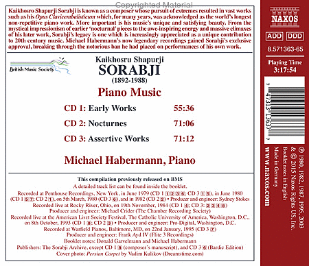 Kaikhosru Shapurji Sorabj: Piano Music image number null