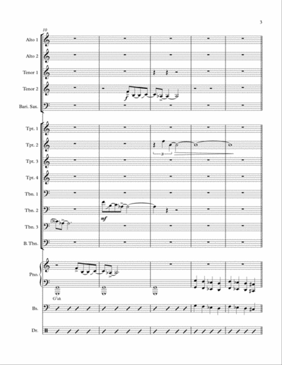 The Paxwalla Overture for Jazz Big Band Jazz Ensemble scores gallery preview page 3