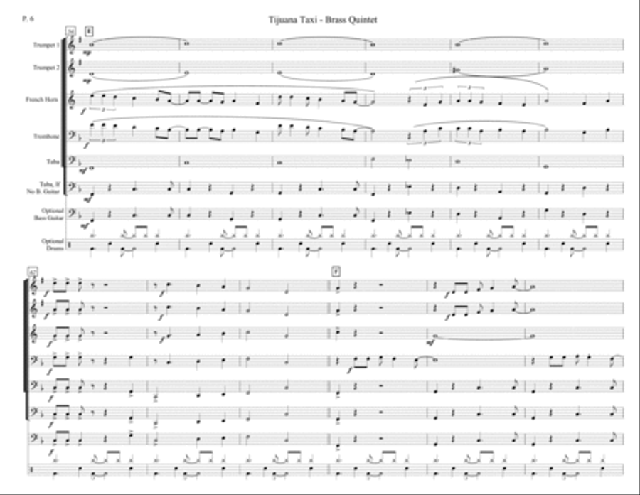 Tijuana Taxi Horn scores gallery preview page 6