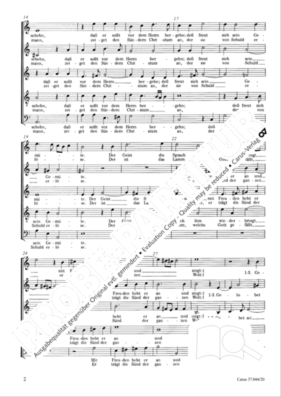 Der Zacharias ganz verstummt SSATB scores gallery preview page 3