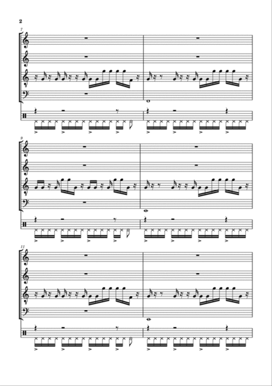 Theme From Shaft Woodwind Quartet scores gallery preview page 3