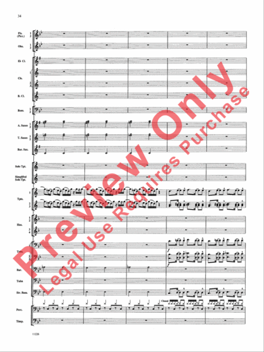 American Jazz Suite American Jazz Suite Concert Band scores gallery preview page 35
