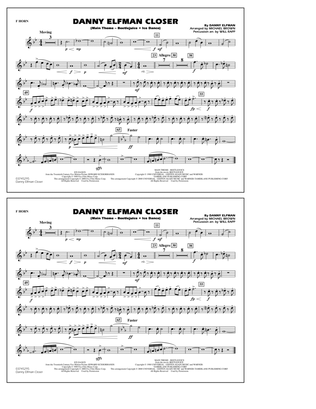 Book cover for Danny Elfman Closer - F Horn