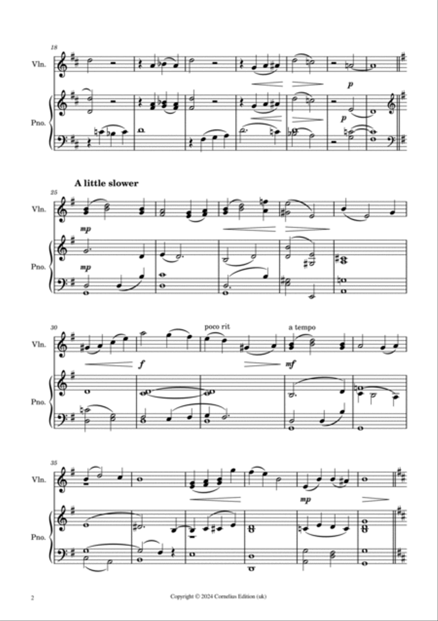 Adoration for violin and piano Violin Solo scores gallery preview page 2
