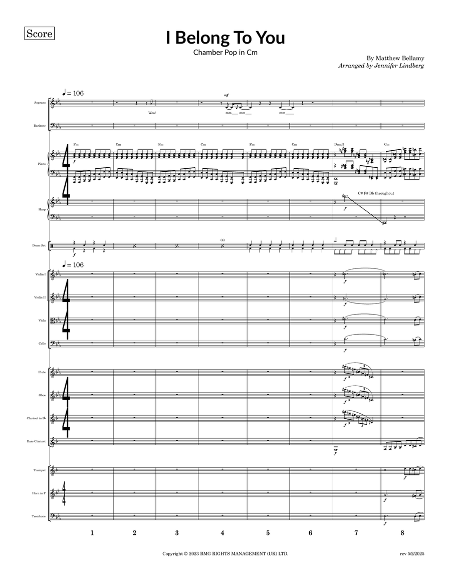 I Belong To You (+ Mon Coeur S'ouvre A Ta Voix) Large Ensemble scores gallery preview page 1
