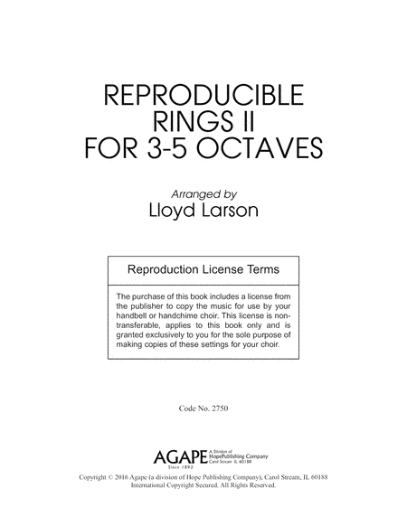 Reproducible Rings for 3-5 Octaves, Vol. 2-Digital Download